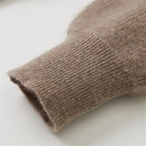 Men's Winter Cashmere Sweater Wool Zipper Cardigan Hooded Collar Knitted Long Sleeved Warm Tops3