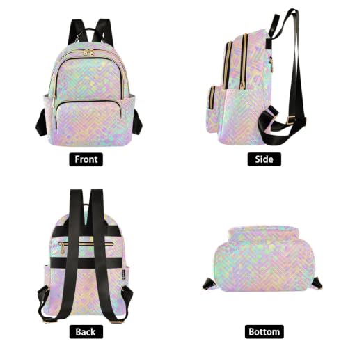 Image of ALAZA Rainbow Leopard Cheetah Small Backpack Purse for Women Travel Bag Fashion Daypack Back Pack Shoulder Bag