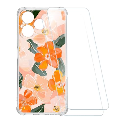 ESACMOT �v�����g�P�[�X + 2�������K���X�t�B���� OPPO Realme Note 80 4G �Ƃ̌݊�������, �Ռ��z���\�t�g�J�o�[ HD�N���A (�� 2)