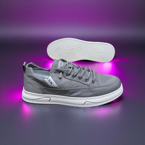 Image of N P Style Casual Sneakers, Canvas Low-Top with White Sole, Lace-up Design, Shoes for Men