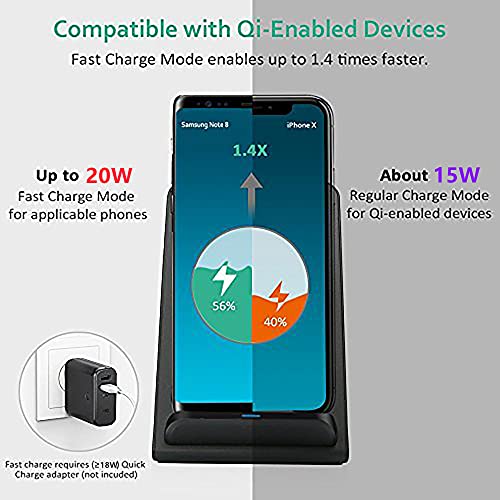 20W Max Fast Wireless Charging Stand Compatible With Apple Iphone 14/14 Plus/14 Pro/14 Pro Max/12 13 11/Pro/Max/X/Xr/Xs;Upright Wireless Charge Docks For Samsung Galaxy S22/S21/S20/Note 20 10/Pixel 7 #TOP4