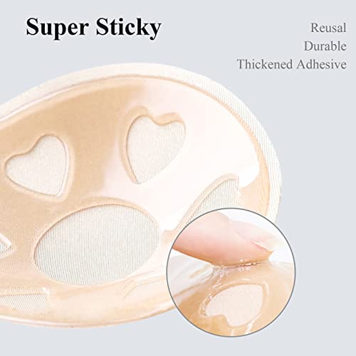 Simyjoy Enjoy The Simplicity 4 Pairs Breast Lift Nipple Covers Strapless Backless Reusable Push Up Silicone Covers Pasties #TOP4