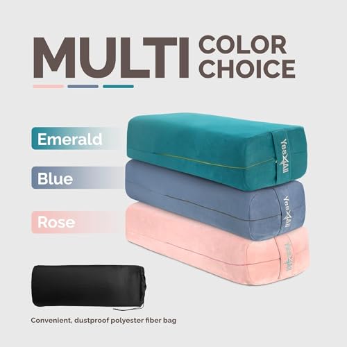 Image of Yes4All Triple-Layer Sponge Yoga Bolster Pillow for Restorative Yoga & Meditation - Versatile Yoga Support Pillow, Balance & Poses Modification