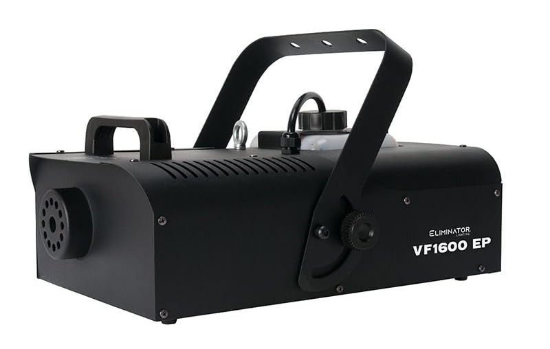 Paquete Audiosavings: Máquina de humo DMX Eliminator Lighting VF1600 EP de 1650 W con control remoto cableado y inalámbrico + 1 galón de líquido para humo Rockville RFJG miniatura 2