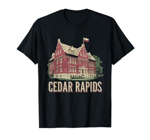 Cedar Rapids Iowa Landmark Historical Building T-Shirt