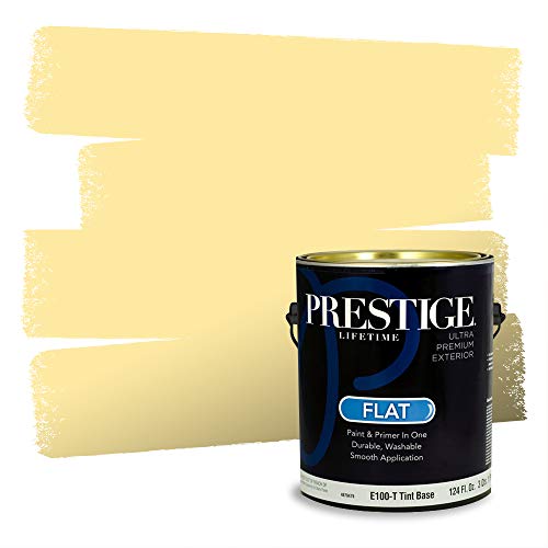PRESTIGE Paints Exterior Paint and Primer In One, 1-Gallon, Flat, Comparable Match of Valspar* Lemon Twist*