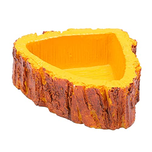 GALPADA 1Pc Reptiles Food Bowl for Lizards and Spiders Safe Design with Low Center of Gravity for Stability Pet Feeder for Reptiles and Animals