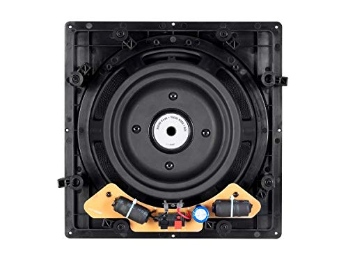 Monoprice Carbon Fiber In-Wall Speaker - 10 Inch (Each) 300 Watt Subwoofer, Easy Install For Home Theater - Alpha Series #TOP3