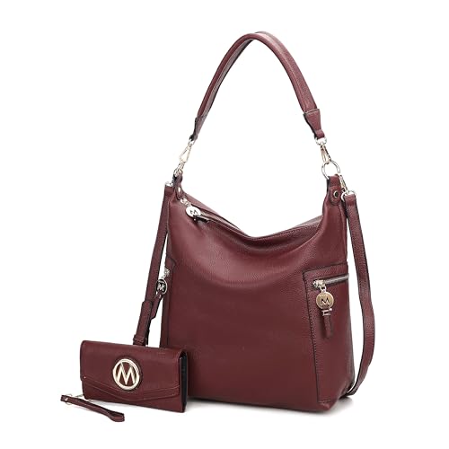 Image of MKF Collection Hobo Bag & Wristlet Wallet for Women, Vegan Leather Shoulder Handbag Messenger Purse Bag by Mia K
