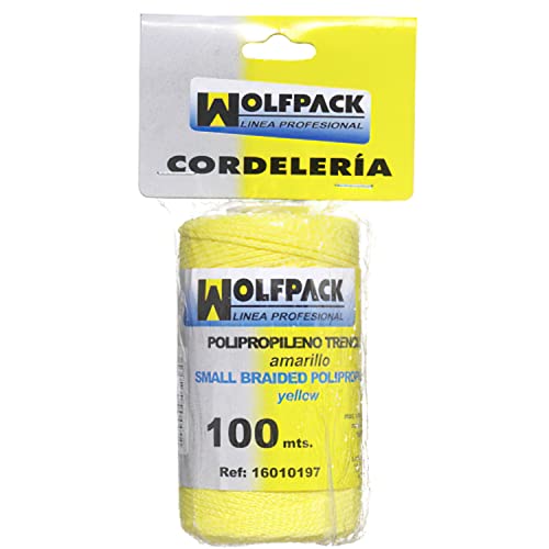 WOLFPACK LINEA PROFESIONAL - Cuerda Trencilla Polipropileno Amarillo (Bobina 100 Metros)
