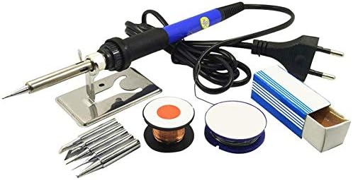 Lanbowo 60W 220V 110V Electric Soldering Iron Set Tool Kit Solder Wire Tips Stand New