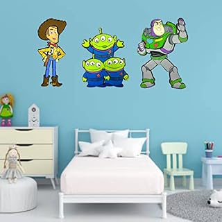 Toy Story Wall Stickers 3D Kids Bedroom, Green
