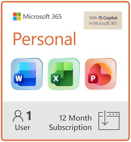 Microsoft 365 Personal | 12-Month Subscription | 1 Person | Premi...