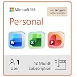 Microsoft 365 Personal | 12-Month Subscription | 1 Person | Premium Office Apps: Word, Excel, PowerPoint and more | 1TB Cloud Storage | Windows Laptop or MacBook Instant Download | Activation Required