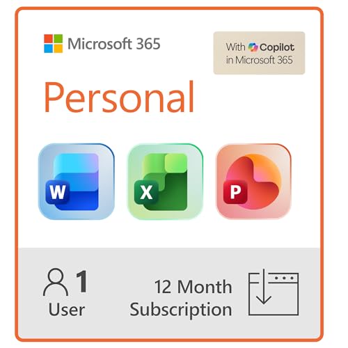 Microsoft 365 Personal | 12-Month Subscription | 1 Person |