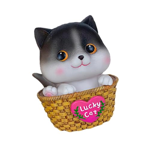 Image of Money Saving Bank with Coin Slot / /Creative Cartoon Design Money Bank / /Plastic Piggy Bank for Boys & Girls (Pack of 1) (Lucky Cat- Black)