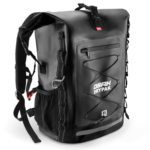 Image of OSAH DRYPAK Waterproof Backpack Dry Bag 35L /55L /85L- Heavy Duty Roll-Top Hiking Backpack for Travel, Kayaking, Boating, Camping, Rafting and Fishing
