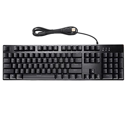 KIKYO Mechanische Gaming-Tastatur, Kabelgebundene Gaming-Tastatur Langlebig 104 Tasten K550 RGB USB-Zubehör für Windows XP / 7/8/10 System Cover