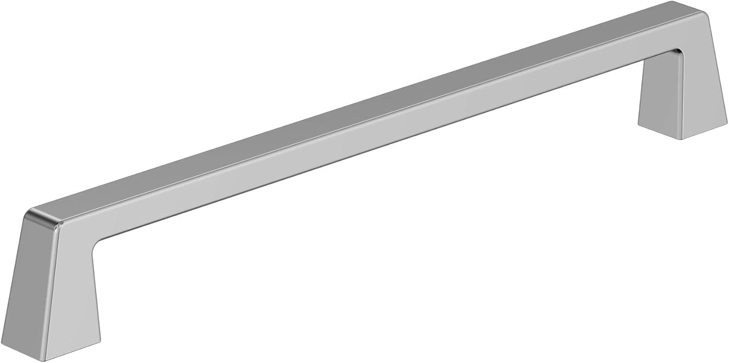 Amerock BP5528226 | Polished Chrome Cabinet Pull | 8 in (203 mm) Center-to-Center Cabinet Handle | Blackrock | Drawer Pull | Kitchen Cabinet Handle | Furniture Hardware