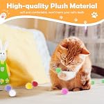 DF DUALFERV 60 Pcs Cat Pom Pom Balls, Interactive Cat Toys, Sparkle Balls for Cats, Extra Large and Fuzzy for Exercise and Entertainment, Multicolor, 1.5 Inch - Image 5