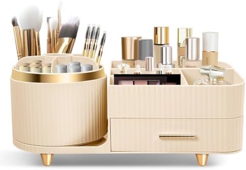 360° Drehbarer Make-up Organizer – 7 Schichten, 23cm Durchmesser, Für Schminktisch & Bad