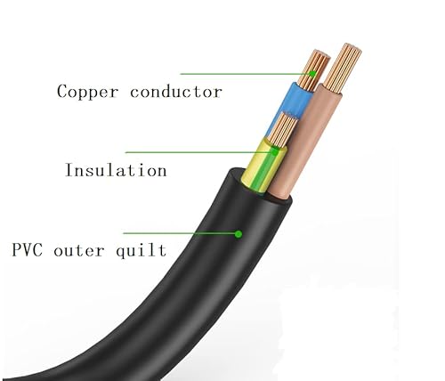 Short Power Extension Cord ,16Awg/13A,Outlet Saver, 3 Prong Male Plug To Female Socket Heavy Duty Power Extension Cable(1Ft/0.3M)… #TOP2