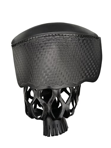 Joy's Billiard Pool Table Pockets, Leather Pool Table Pockets, Billiard Pockets, Made of Real Leather, Mosaic Pattern Shield, Black Color, Set of 6