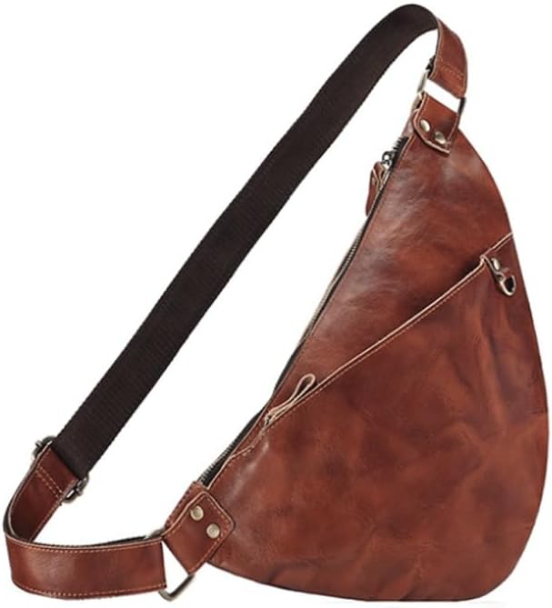Leather Retro Men's Business Tote Bag Crossbody Casual Shoulder