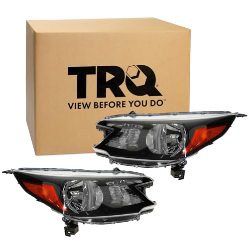 Image of TRQ 2 Piece Headlight Assembly Set Driver & Passenger Side Compatible with Honda CR-V 2012-2014 HO2502148 HO2503148 33100T0AA01 33150T0AA01