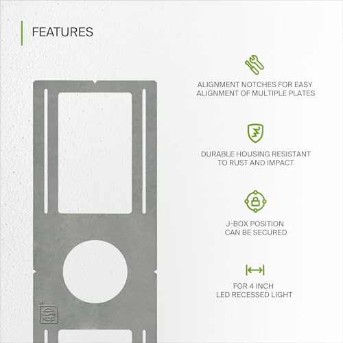 image for ASD 24 Pack New Construction Mounting Plate Round Hole - 4 Inch Flat G