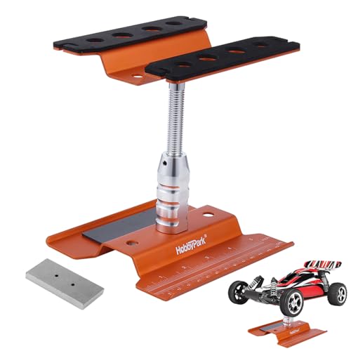 Hobbypark Aluminum RC Car Stand Work Station with Weight Repair Tools for 1/12 1/10 1/8 Crawler...