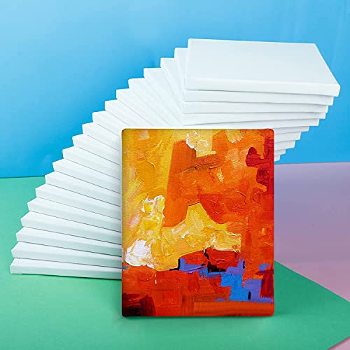 20 Pack Canvases For Painting With 8X10, Painting Canvas For Oil & Acrylic Paint. #TOP2