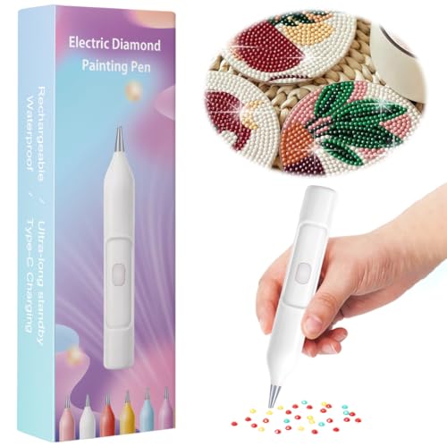 Bolígrafo de pintura sin cera de diseño sofisticado Electric Diamonds blanco 2