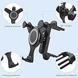 Car Phone Holder for Mercedes Benz A B C E S Mini Cooper Audi-TT Ford Jeep Suzuki Mustang Wrangler Swift Round Vents Phone Mount Compatible with All Circular Air Vents iPhone Samsung Galaxy Xmas Gifts - Image 4