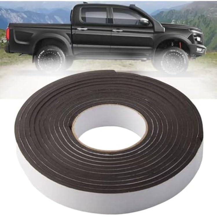 Truck Cap Seal Rubber 25FT for Truck Cap 200 lbs or Less, EPDM Rubber, Canopy Seal, Camper Shell Seal (2 W x .200 H x 25' L)