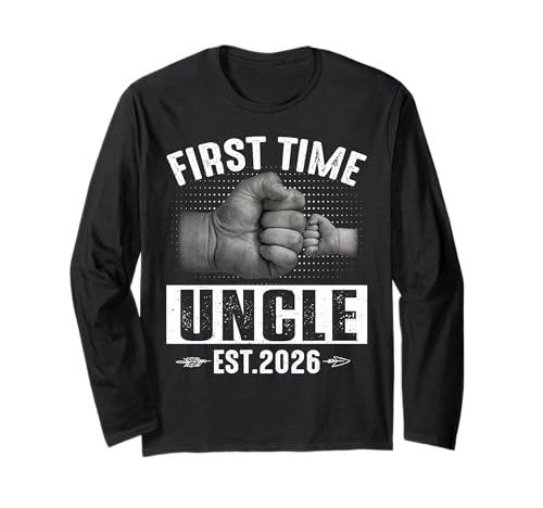First Time Uncle Est 2026 Fist Bump New Uncle Est 2026 Manga Larga