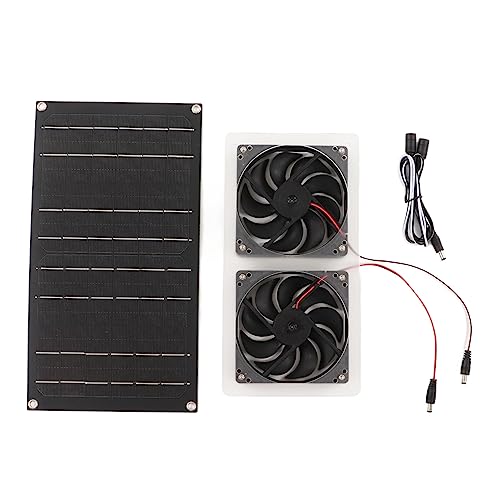 Grcfumo Ventile a ventilazione solare, ventola del tetto a energia solare, ventola doppia del generatore solare, ventola a energia solare per serre da yacht