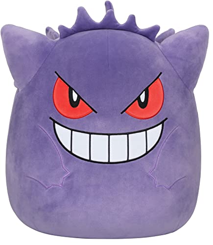 Squishmallows Pokemon 14-Inch Gengar Plush - Add to Your Squad, Ultrasoft Stuffed Animal Large...