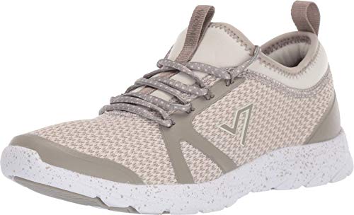 Vionic Women s Brisk Alma Lace-up Sneakers - Ladies Walking Shoes with Concealed Orthotic Arch Support Aluminum 8 M US