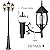 Hykolity Outdoor Patio Black 3-Headed Post Light, 7.1ft x 1.8ft, Weather Resistant Aluminum, E26/Medium Base 60W Bulbs Not Included