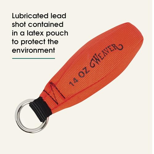 Image of Weaver Arborist Throw Weight for Tree Climbing and Rope Setup | Designed with a Latex Pouch, 7 /8 inch Nickel-Plated Ring, Supports Accurate Limb Placement and Line Attachment