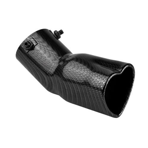 tpnidaii 車外用品 下向き式 マフラー カッター 心形 排気管 エキゾーストチップ マフラー パイプ テールパイプ径38-53mm適応 口径2.5インチ 大口径 外装 パーツ ドレスアップ カスタム ステンレス製 (カーポン色)