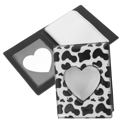 Ciieeo 2pcs Heart Pattern Photo Album for Family DIY Storage Organizer for Travel Graduation Shiny Surface Design Weddings Special Occasions