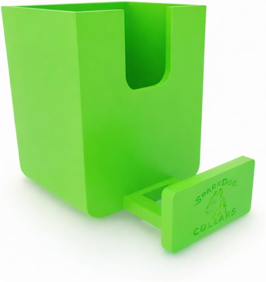 SparkDog GrabNGo E-Collar Dock, Compatible w/Large RuffLand Kennels (Green, Standard)