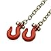 MOHERO 1:10 89cm Alloy Chain with with Hooks for SCX10 AX10 RC Crawler Truck Accessory Pack of 1 (Red)