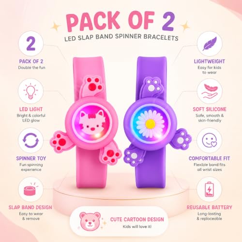 Image of PLUSPOINT Kids Wrist Band for Boys and Girls Slap Band Cute Cartoon Bracelet