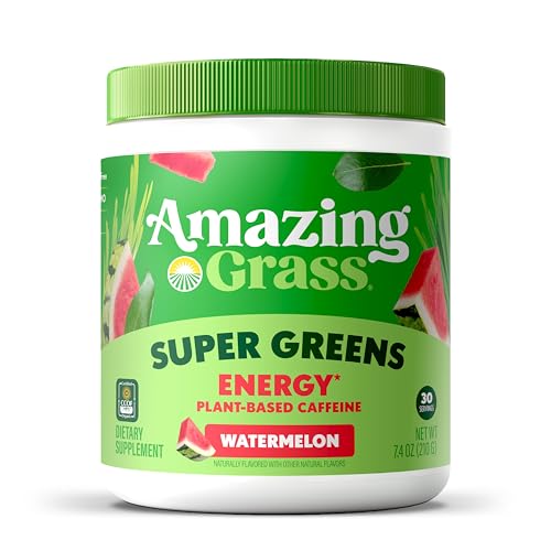 Amazing Grass Greens Blend Energy: Smoothie Mix, Super Greens Powder