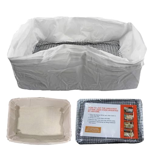 Bolsas de para gatos | Bolsas de para gatos con cordón - 18.5 x 14.2 x 6.7 pulgadas, juego de almohadillas de entrenamiento para excrementos de gatito para gestión de basura, hogar y área