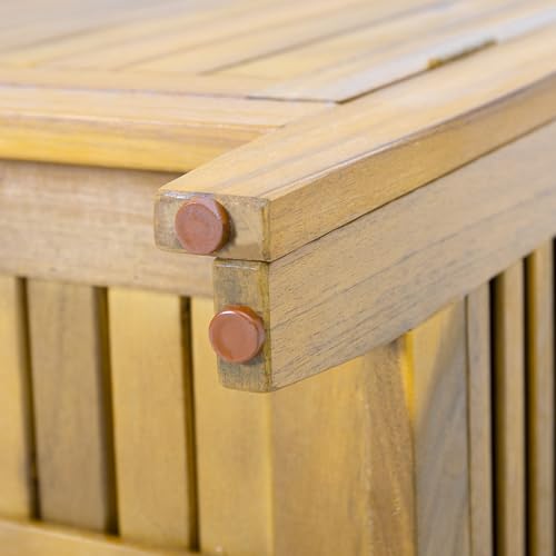 roomfitters Outdoor Acacia Wood Storage Cabinet, Durable and Spacious Organizer for Garden Tools or Pool Toys, Versatile Indoor and Outdoor Use, Easy Assembly and Maintenance, Natural Wood Tone
