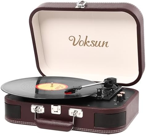 Vosterio Platine Vinyle Bluetooth avec 2 Haut-parleurs stéréo, Bois ...